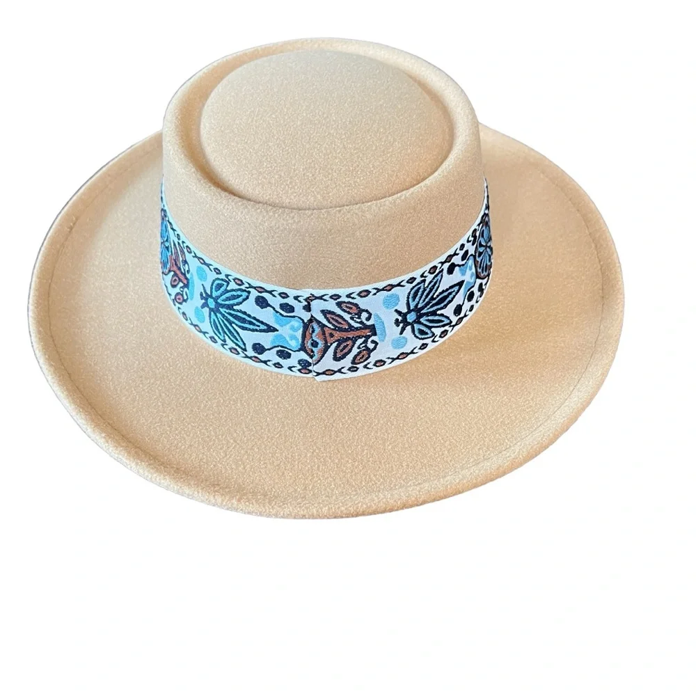 Wonderly OS Camel Panama Hat - Picture 1 of 12